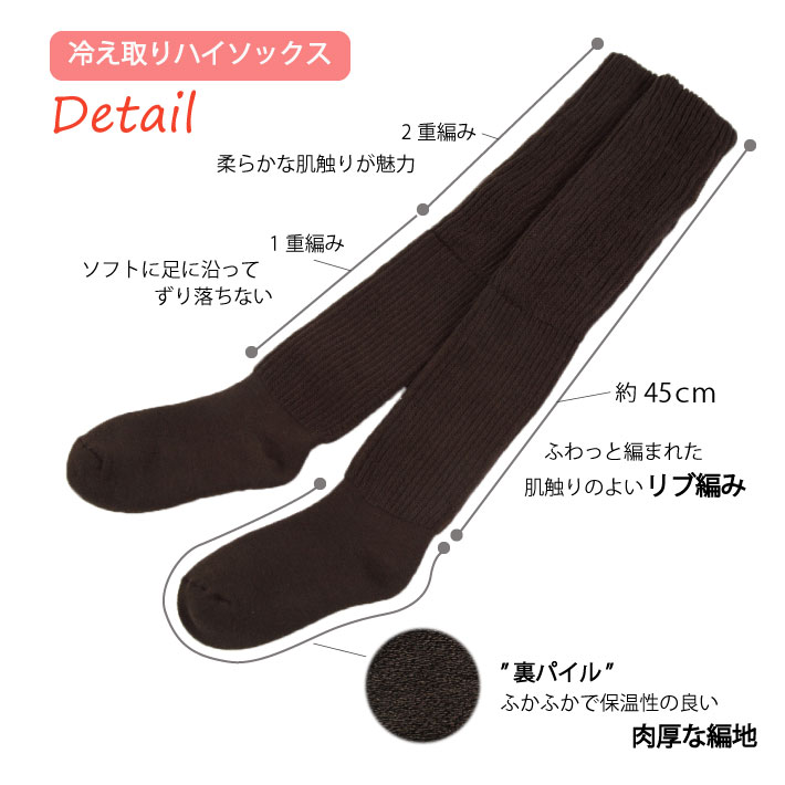 冷えとりあったかソックス折り返しロングタイプ（M7ロング）