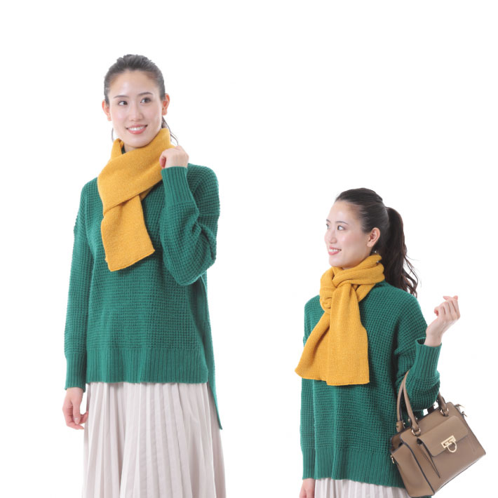 リブ編みニットマフラー