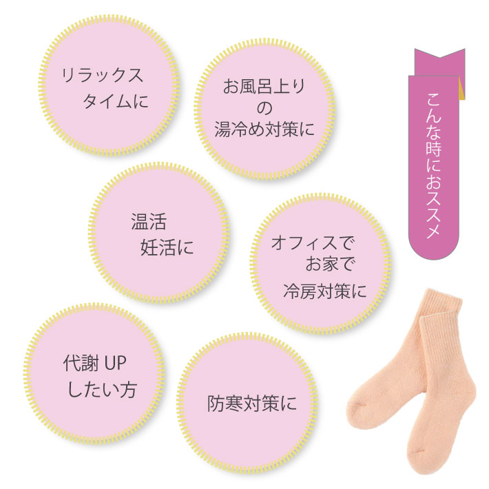 超ふわふわ綿あめ冷え取りソックス  23-25cm