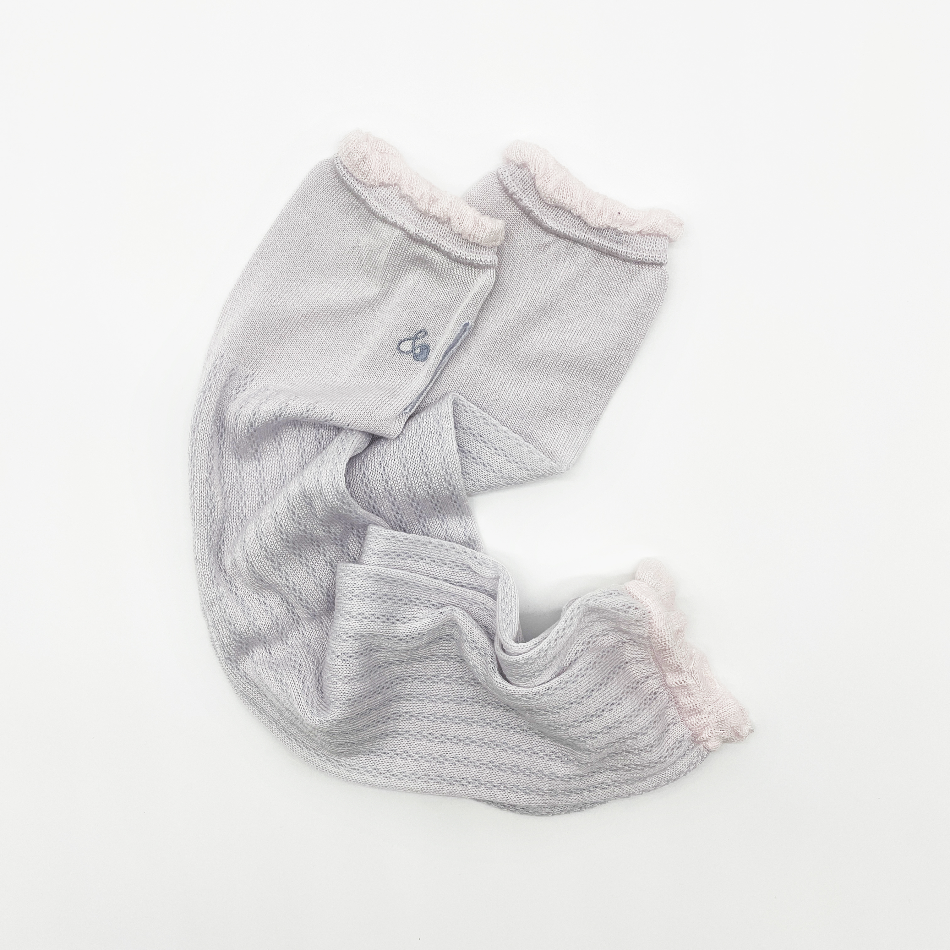 ワンポイント刺繍入りアームカバー 指穴付き