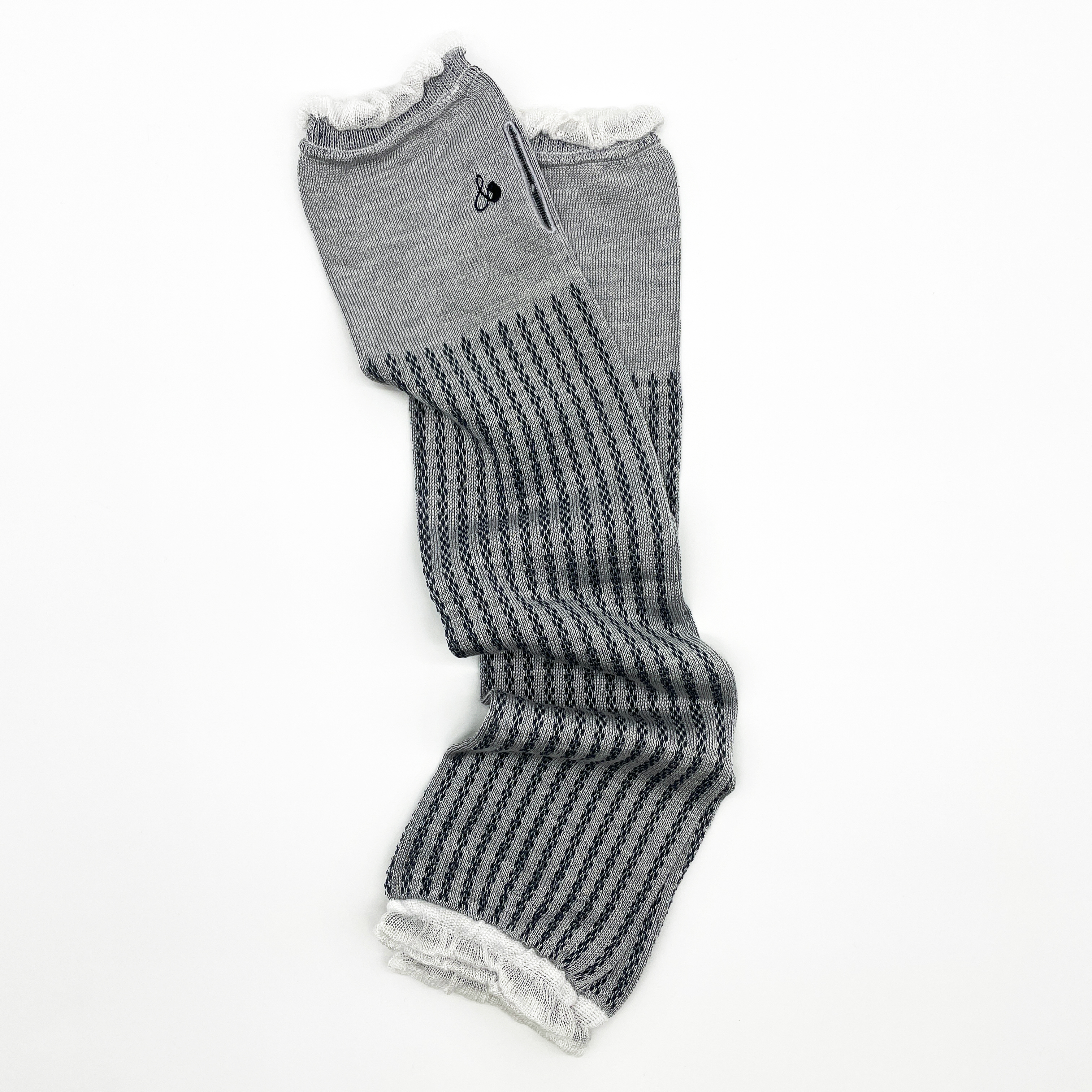 ワンポイント刺繍入りアームカバー 指穴付き